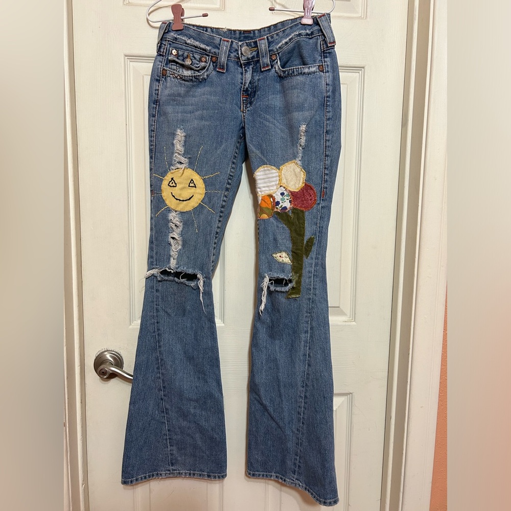 True Religion Y2K Ashbury Patchwork Jeans Sunshine Mushroom RTF 27